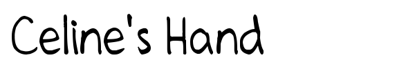 Celine's Hand font preview